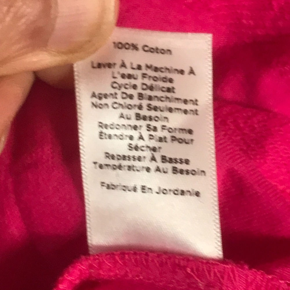 Talbots Hello Saturday Top Womens Small Petite Hot Pink Cotton 3/4 Sleeve Modern - Picture 6 of 9